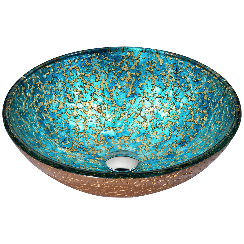 Gold/Cyan Mix Vessel Sink M523