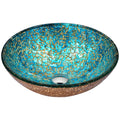 Gold/Cyan Mix Vessel Sink M523