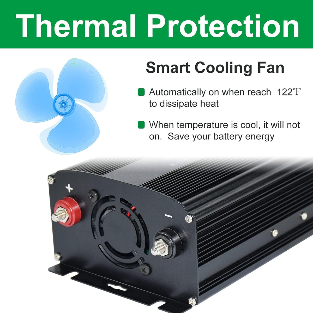 Power Inverter 1000W Pure Sine Wave 24v to 110v 120v Surge 2000 Watt Converter dc to ac with Cigarette Lighter Z487292