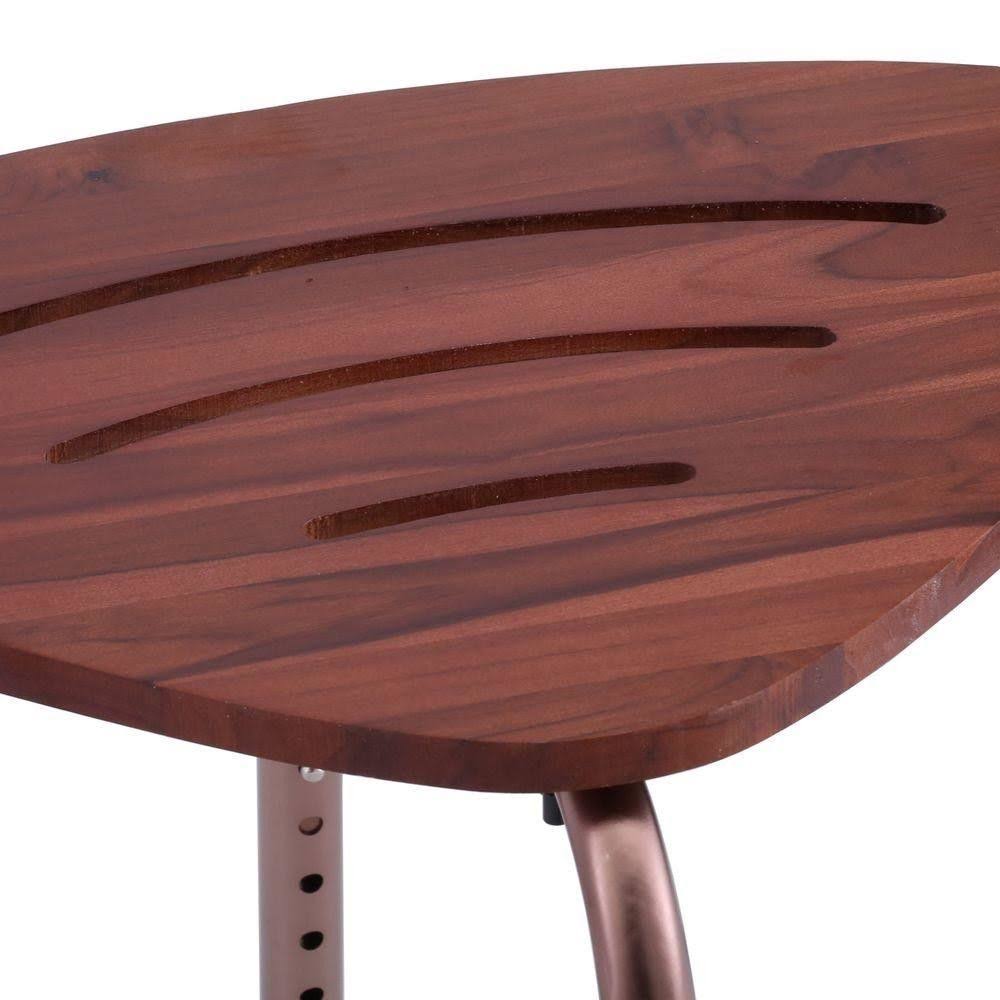 Adjustable Height Teak Bath Bench Stool N48210