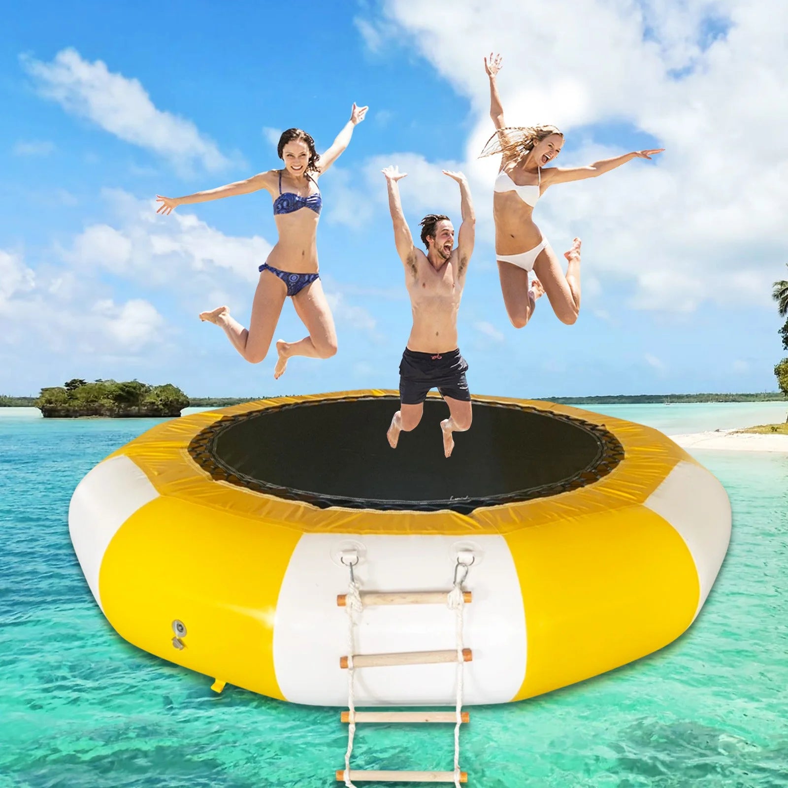 10Ft Inflatable Water Trampoline Swim Platform T2013