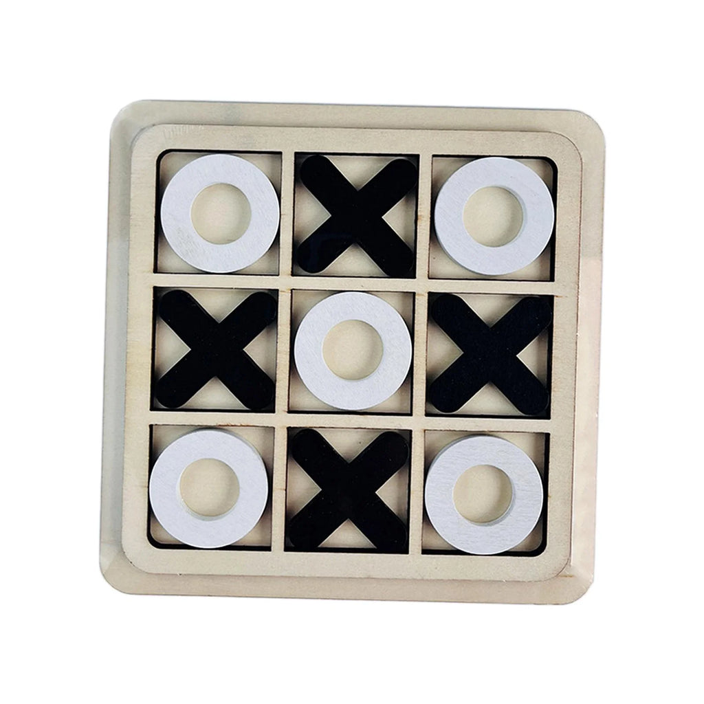 18cmx18cm Wood Tic Tac Toe Board Game E71205