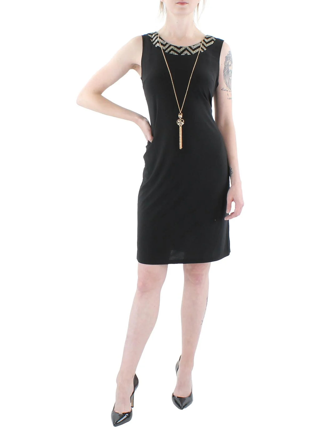 Metallic Chevron Two Piece Dress Q32918