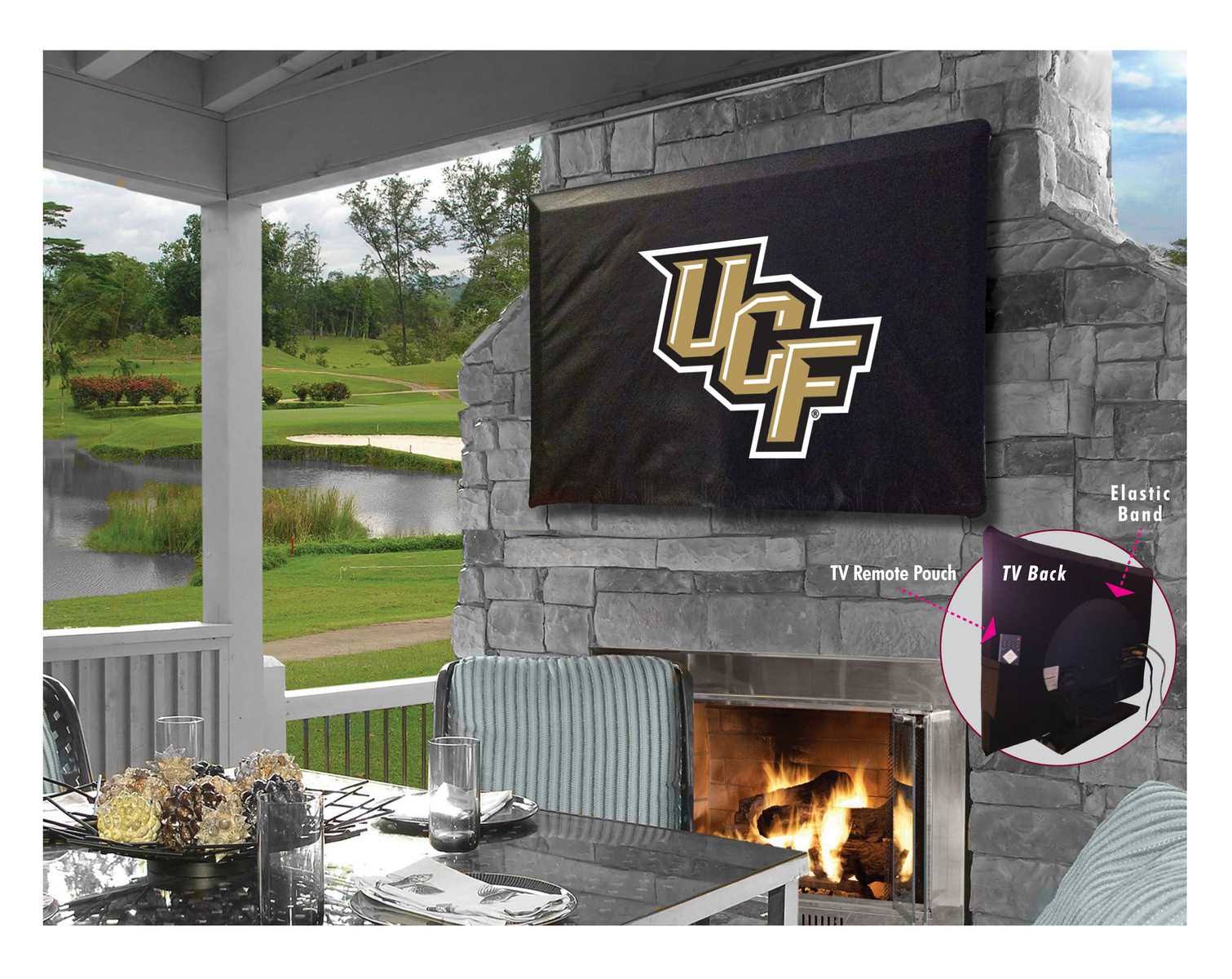 Black Breathable Water Resistant Vinyl TV Cover G77363