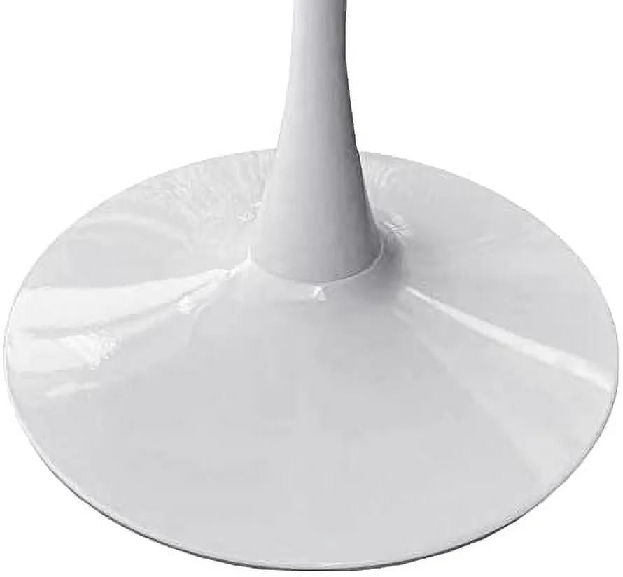 Round Dining Table with Marble Table Top Metal Base Pedestal Table V313873