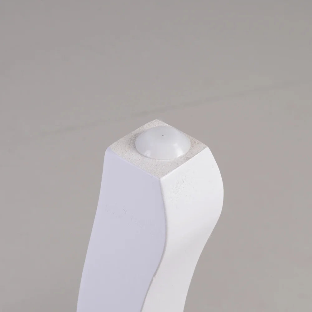 White Wood Vanity Stool with Cushion E67300