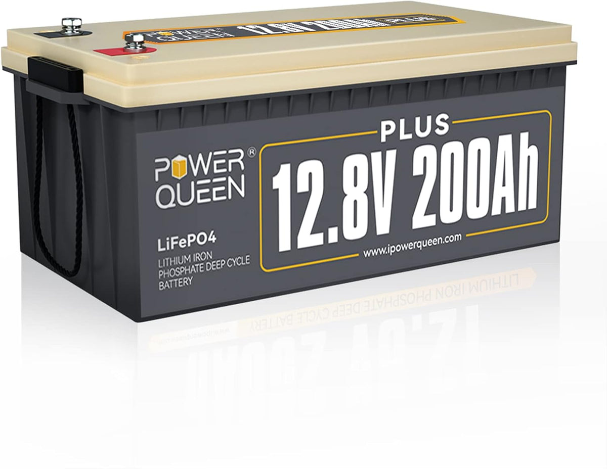 12.8V 12Ah LiFePO4 Battery, IP65, Built-in 12A BMS, Pack of 2 D118563