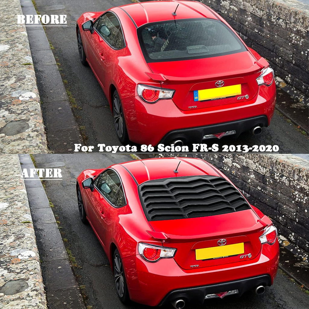 Rear Window Louver ABS Matte Black Windshield Sunshade Cover D6512