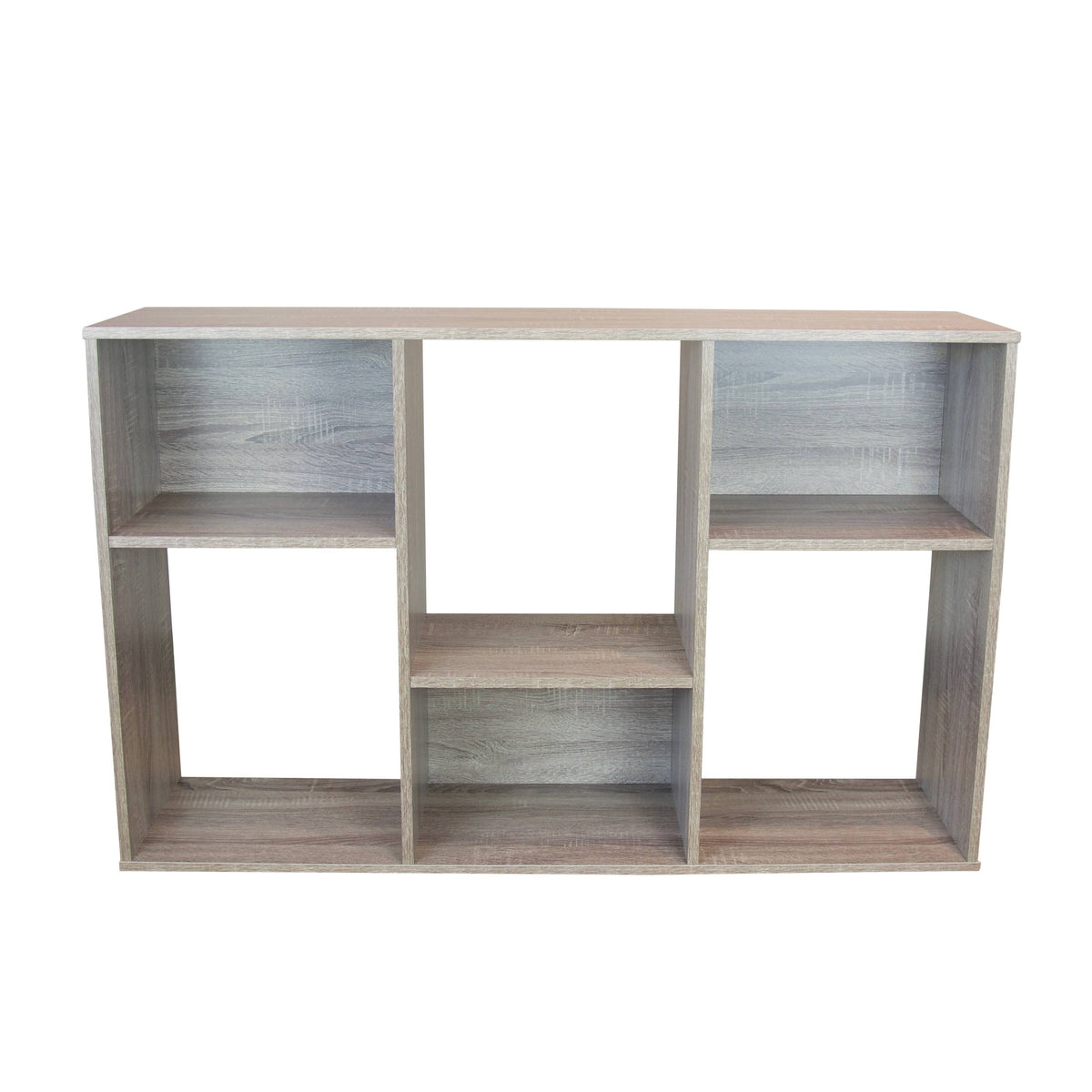 4 Tier Asymmetric Bookcase Console Driftwood K5661