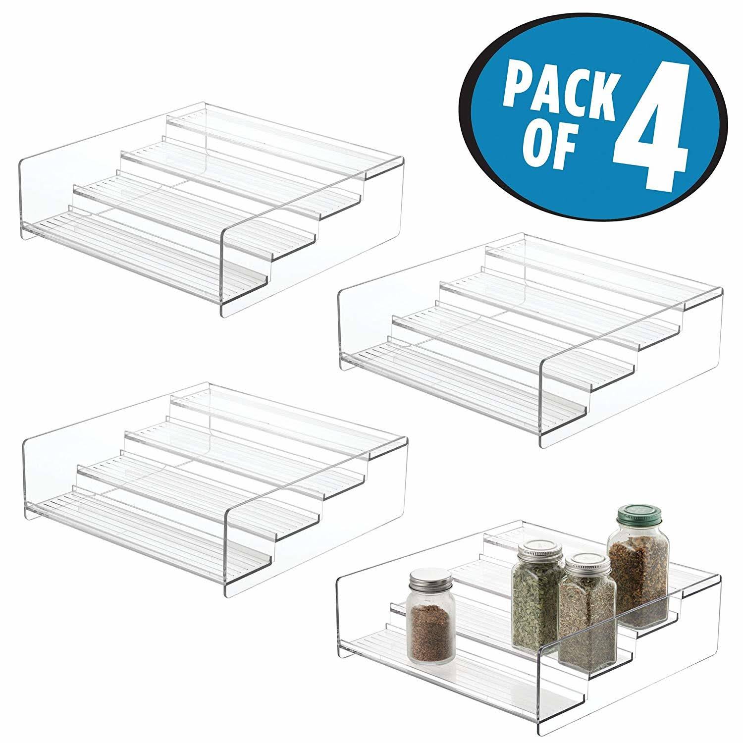 Plastic Spice Rack Caddy Kitchen Food Storage Rack D591687