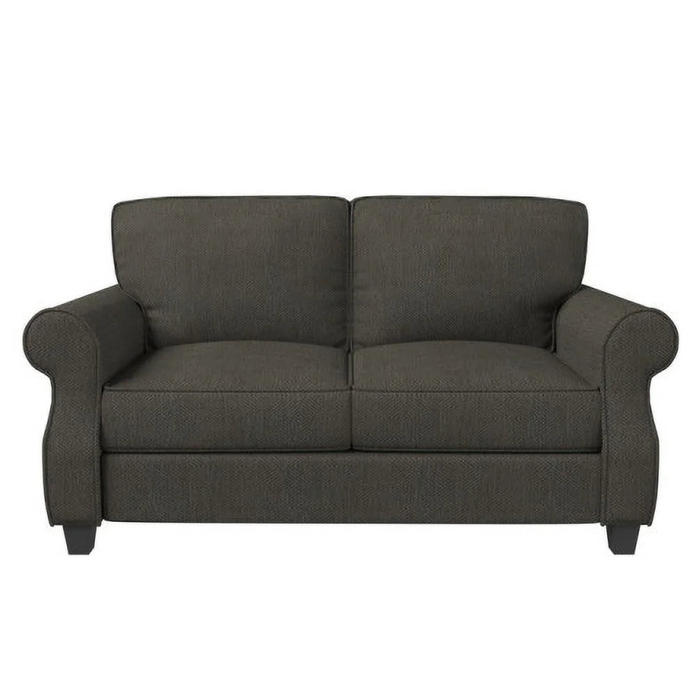 Grey 2 Seater Sofa with Solid Wood Frame P585