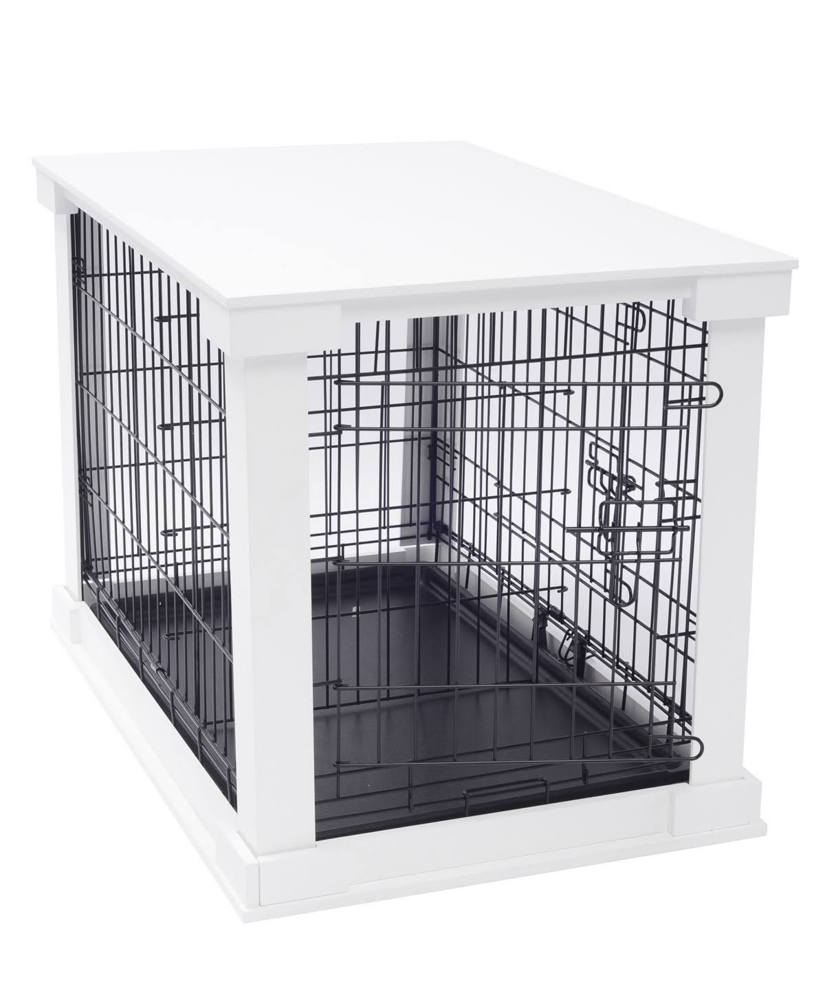 White Large Cage with Crate Cover I194186