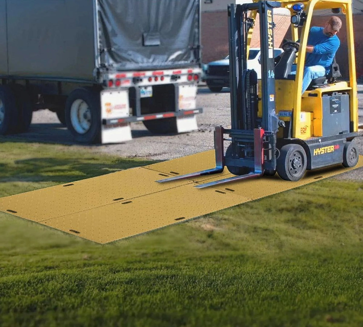 4 Pcs Tan Ground Protection Mats with 6 Pcs Connectors M127