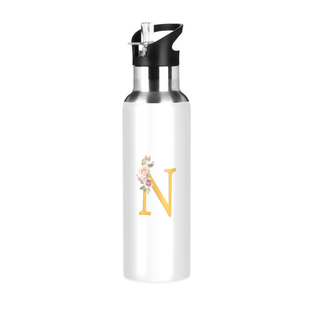 Stainless Steel Insulated Water Bottle with Straw Lid O8521