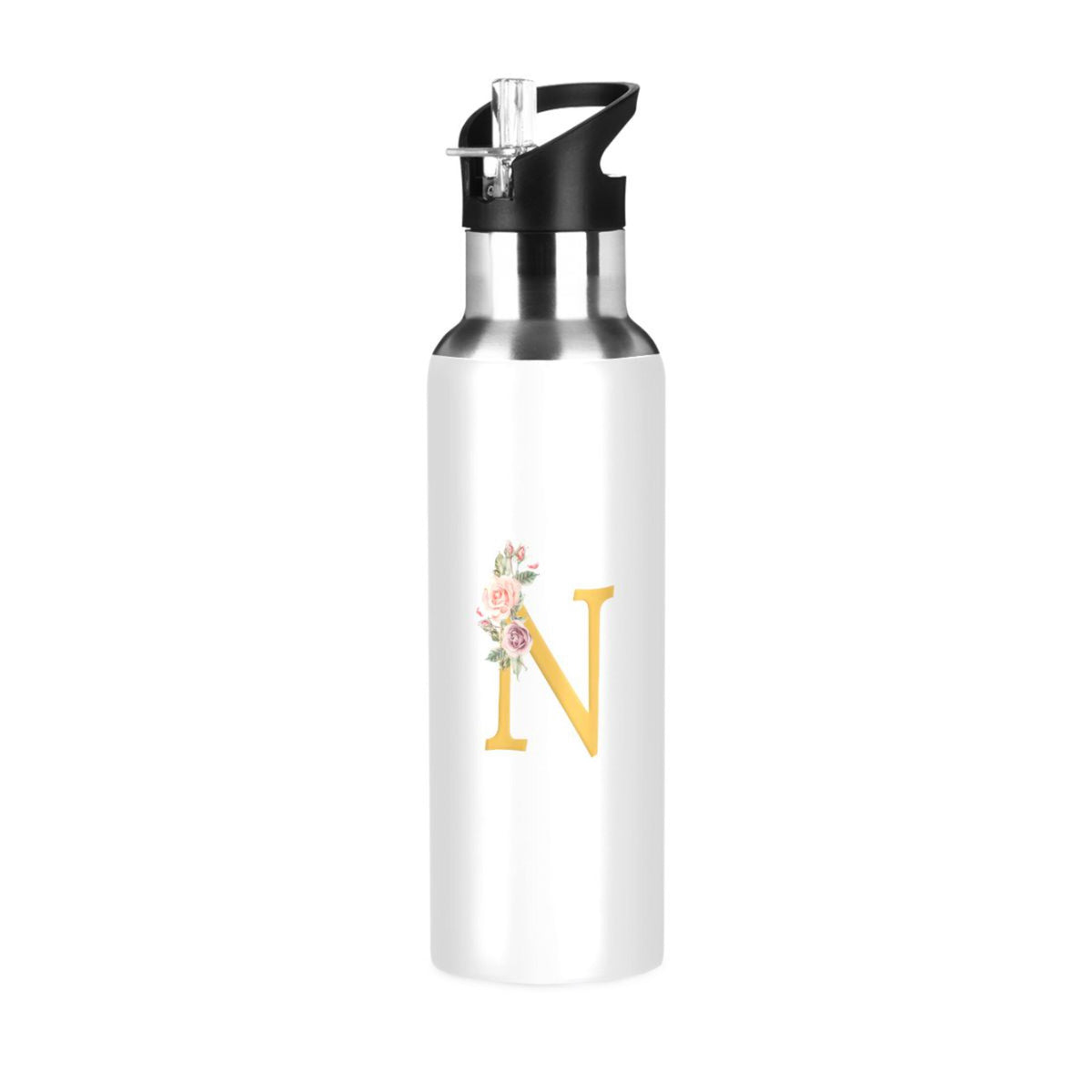 Stainless Steel Insulated Water Bottle with Straw Lid O8521
