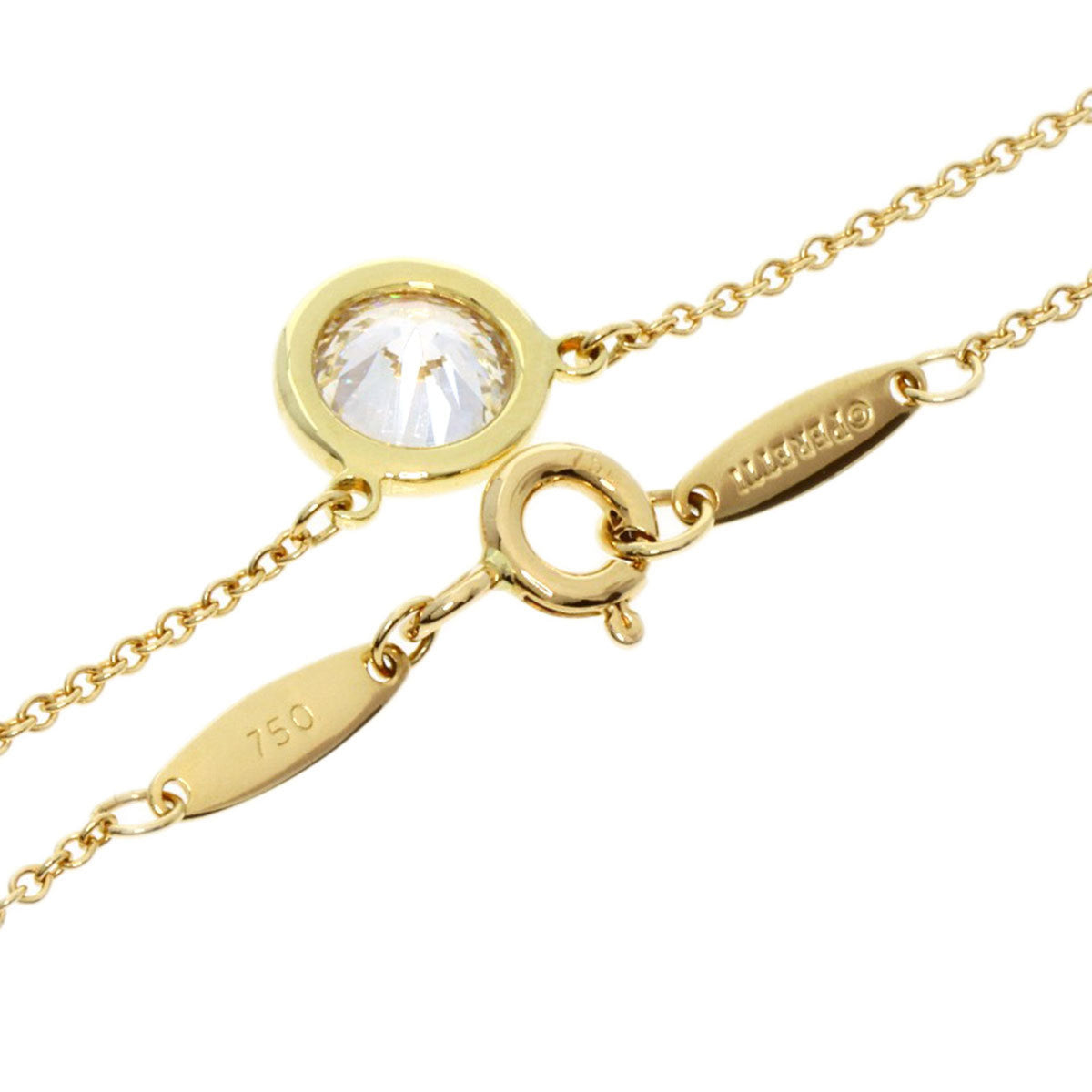 Tiffany Diamond Necklace K18 Yellow Gold S429456