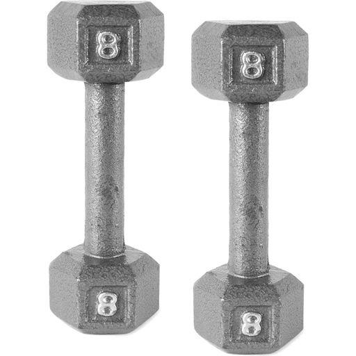 Cast Iron Dumbbell, Pair, Gray Y343846