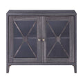Distressed Gray Wood Accent Storage Cabinet V344488
