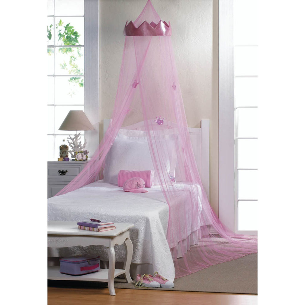 Pink Princess Bed Canopy with Crown E471947