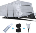 Rip-Stop RV Cover Fits 31'7" - 34' Long Motorhome, Waterproof Camper Cover with Gutter Covers, Adhensive Repair Patch Y529