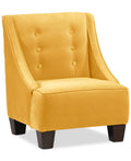 Velvet Canary Kids Chair with Buttons D288707