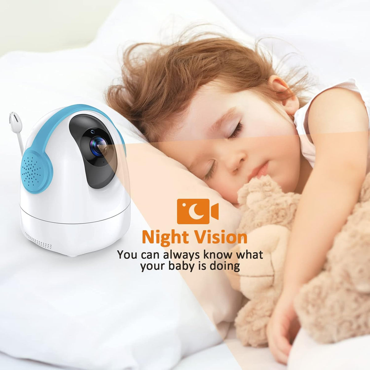 5-inch 720p 2.4Ghz Digital Wireless Video Baby Monitor with Camera and Audio E6799
