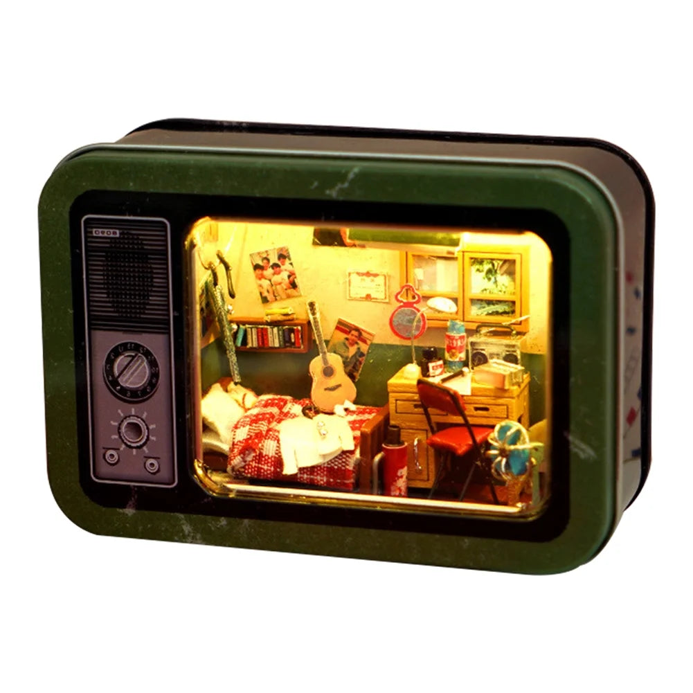 DIY Box Theater Wood Doll House Kit Mini Furniture Casa Roombox Toy Q11399