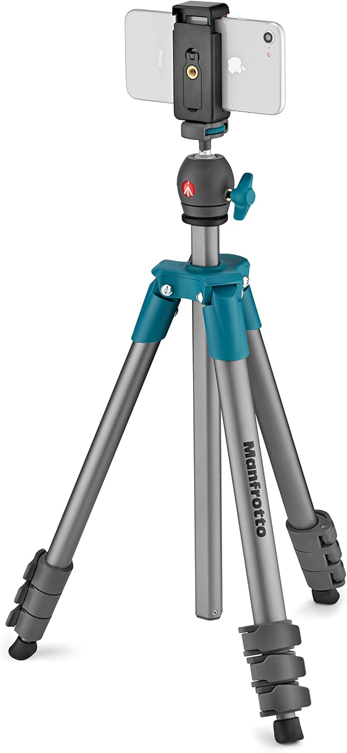 Compact Light Aluminum 4-Section Tripod Kit with Ball Head, Black, Pack of 2 F84678