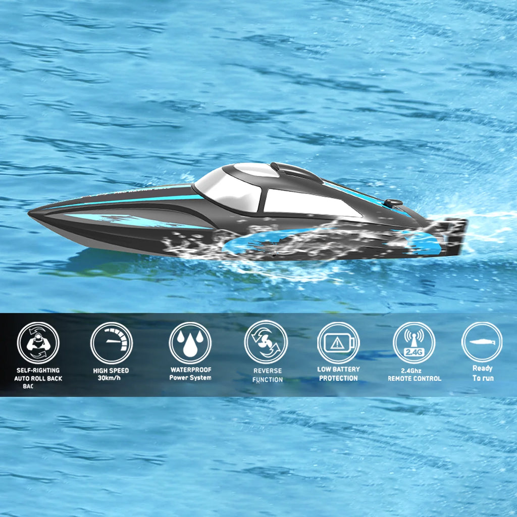 Remote Control Boat 2.4GHz High Speed Toy with 2 Battery W924856