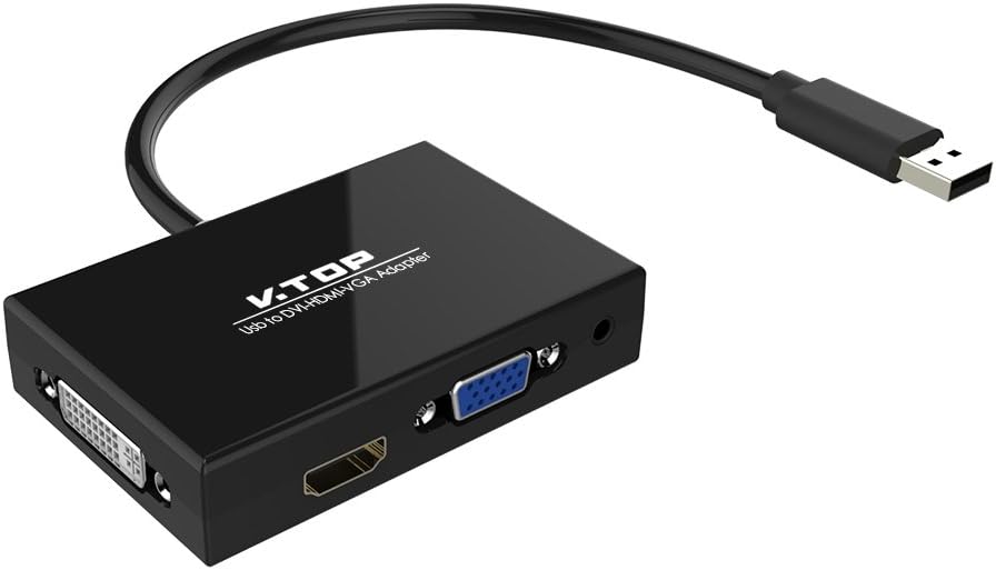 USB 3.0 to HDMI-DVI-VGA Video Graphics Card Adapter F745731
