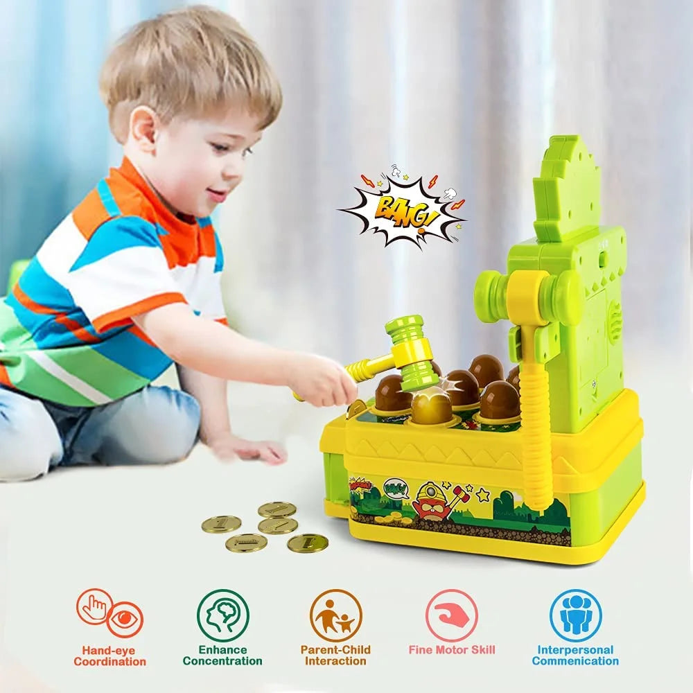 Mini Electronic Whack Game with 2 Hammers F87548