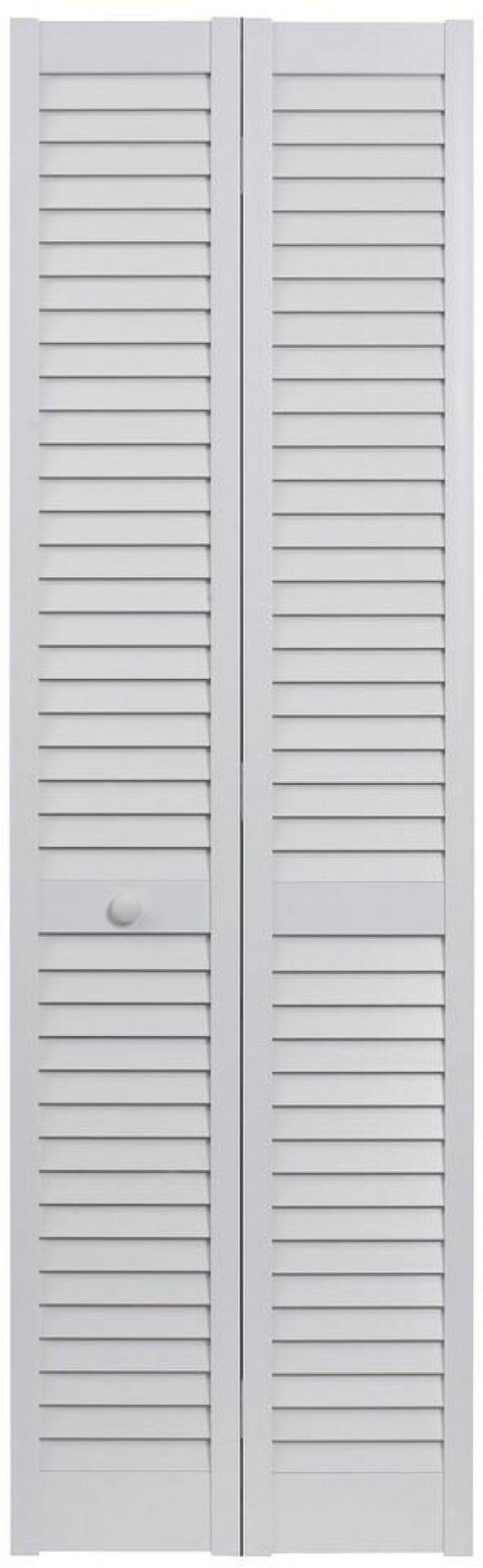 White PVC Louvered Bifold Door, 32 inch x 80 inch Y585165