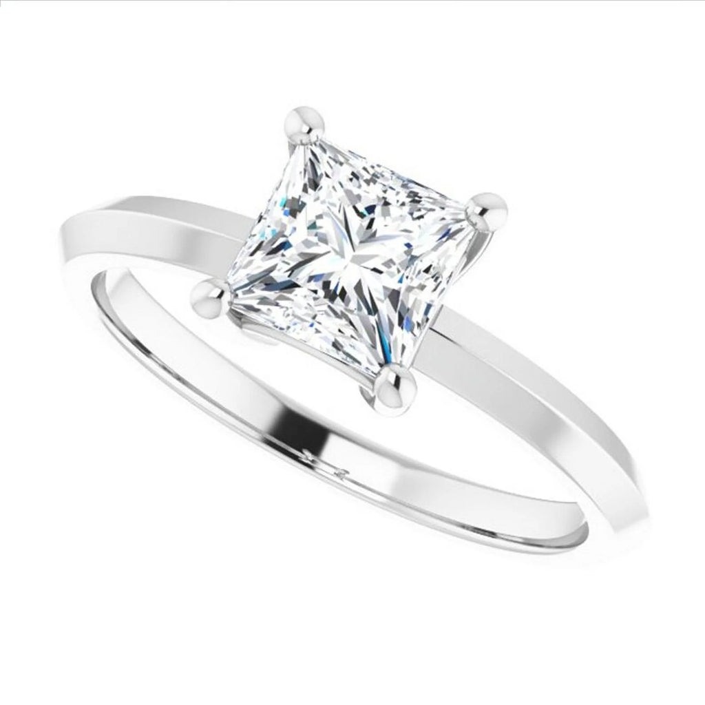 Moissanite Princess Cut Solitaire Ring V9675