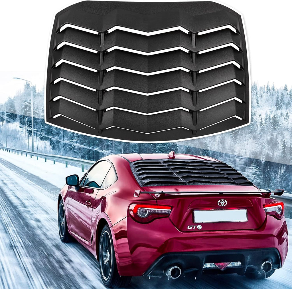 Rear Window Louver ABS Matte Black Windshield Sunshade Cover D6512