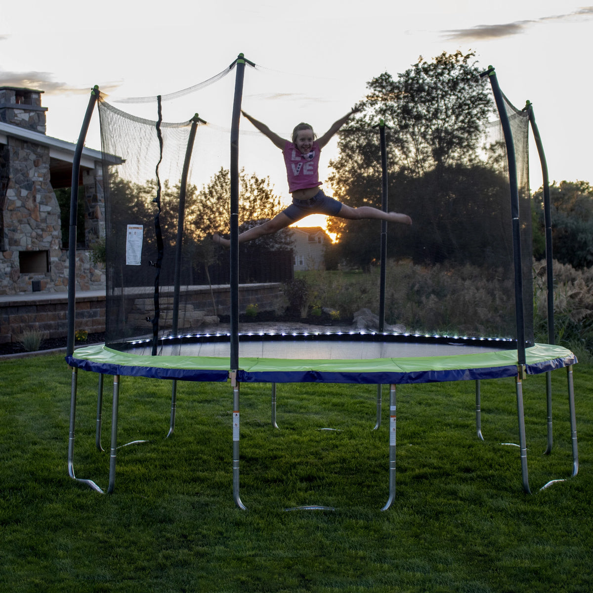 12-Foot Trampoline with Lighted Spring Pad U245