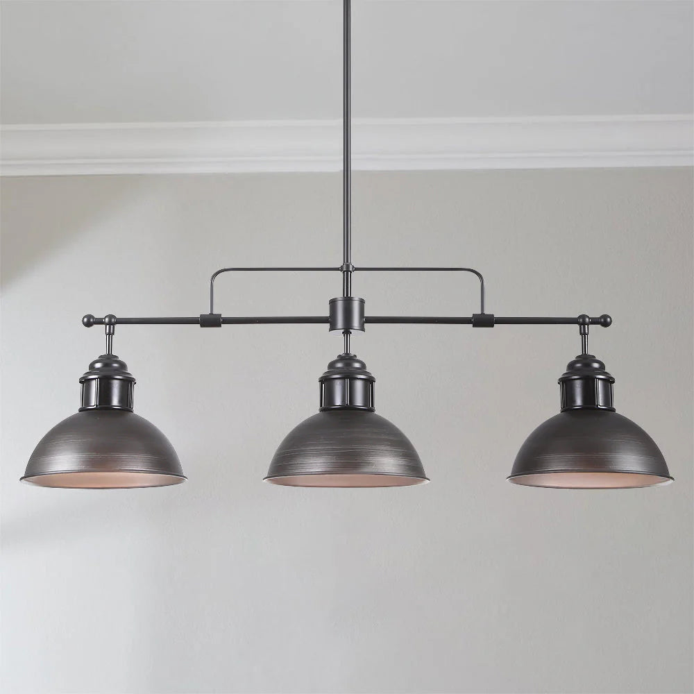 3-Light Kitchen Island Linear Industrial Pendant P6281