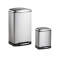 Rectangular 8-Gallon Soft-Close Lid Stainless Steel Trash Can M1229