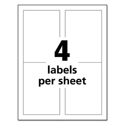 White 3-1/2 x 5 GHS Chemical Labels, 200 Labels F492