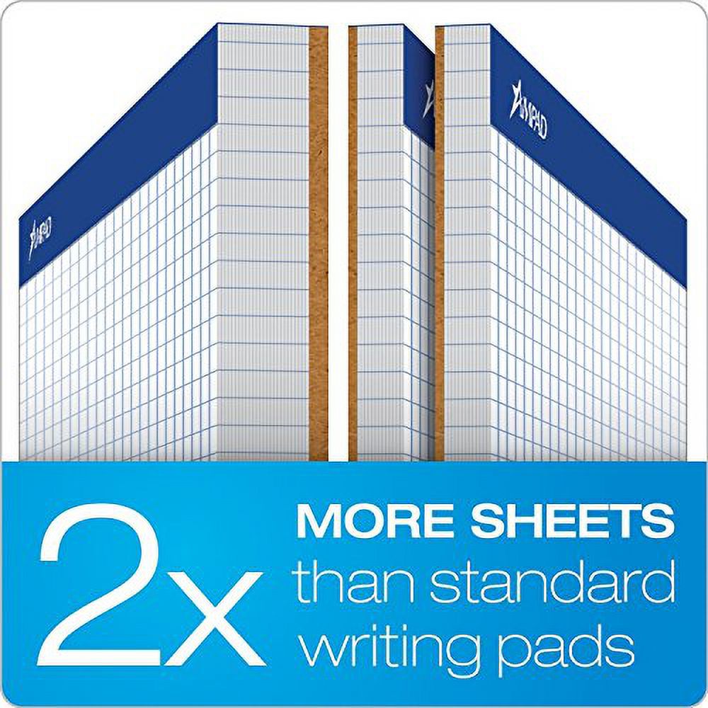 Quadrille Double Pad, 8 1/2 X 11 3/4, White, 2 Pack U765