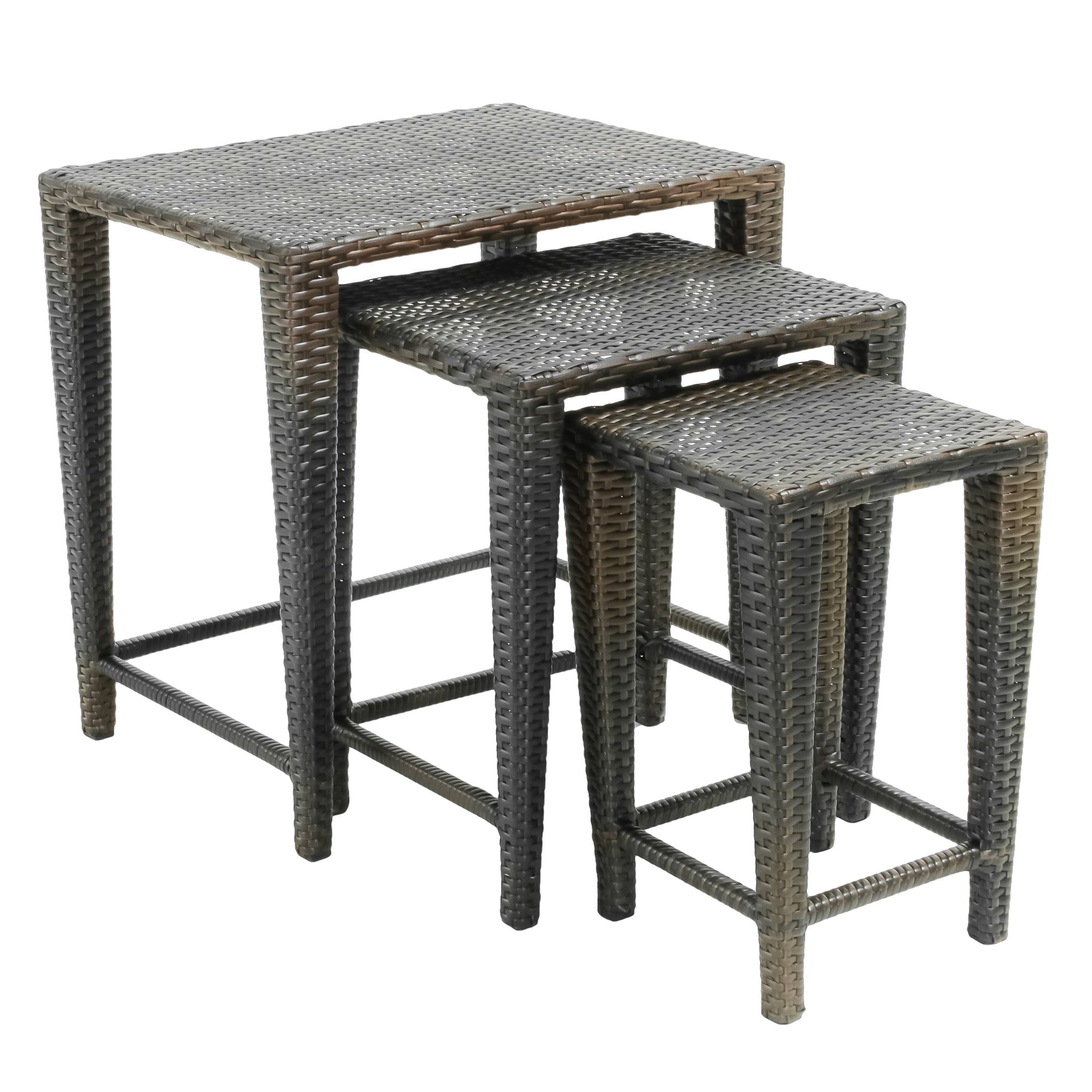 Wicker Nested Side Tables (Set of 3) Z31315