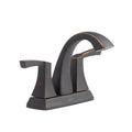 Oil Rubbed Bronze 2-Handle 4-in Centerset Bathroom Sink Faucet with Drain and Deck Plate K24659