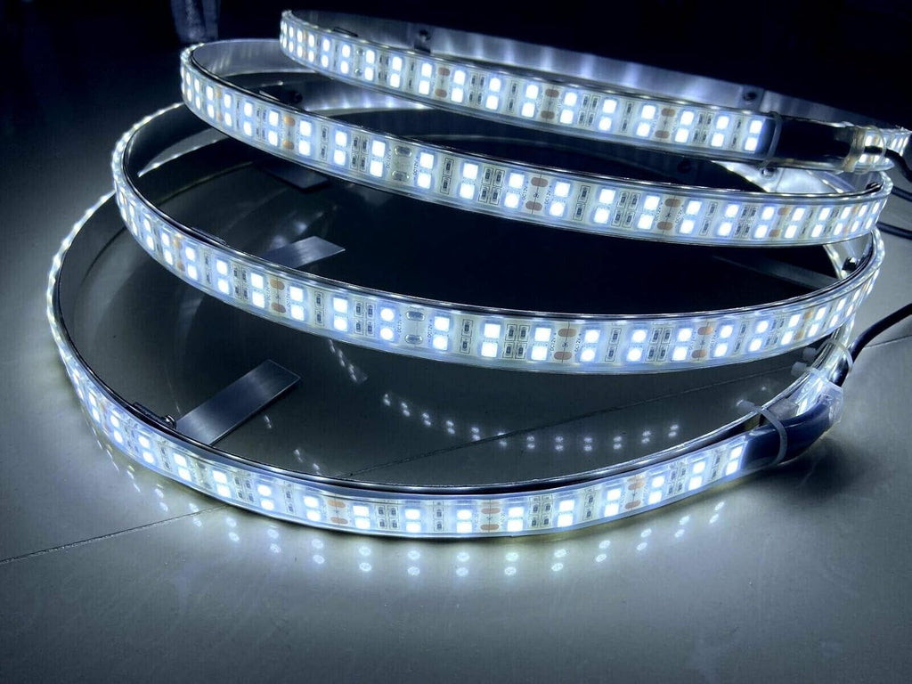 White Double Row Wheel Rim Lights Set of 4 C964