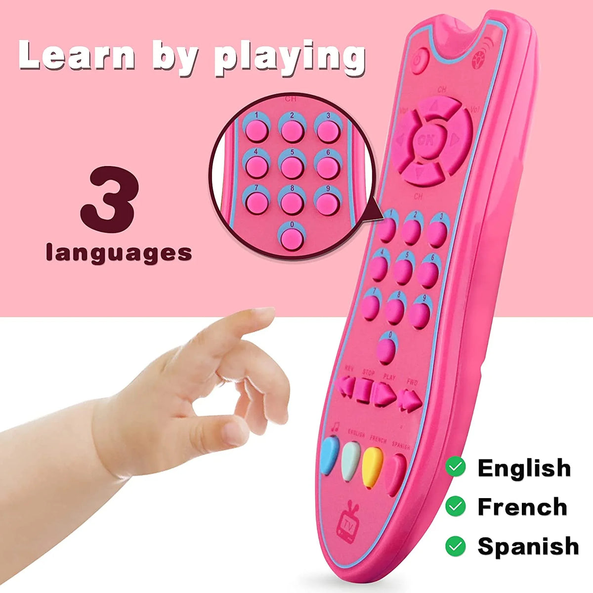 Gray TV Remote Control Toy with Light and Sound K806047