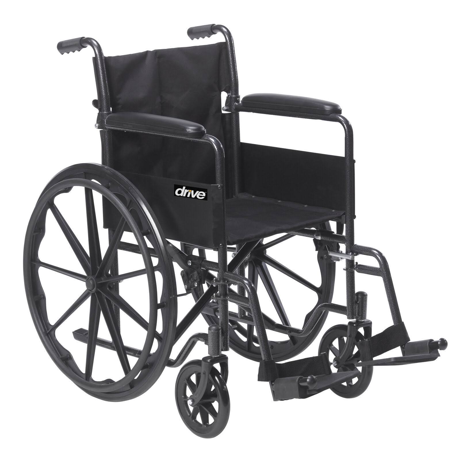 Silver Sport 1 Wheelchair with Full Arms and Swing Away Removable Footrest E883