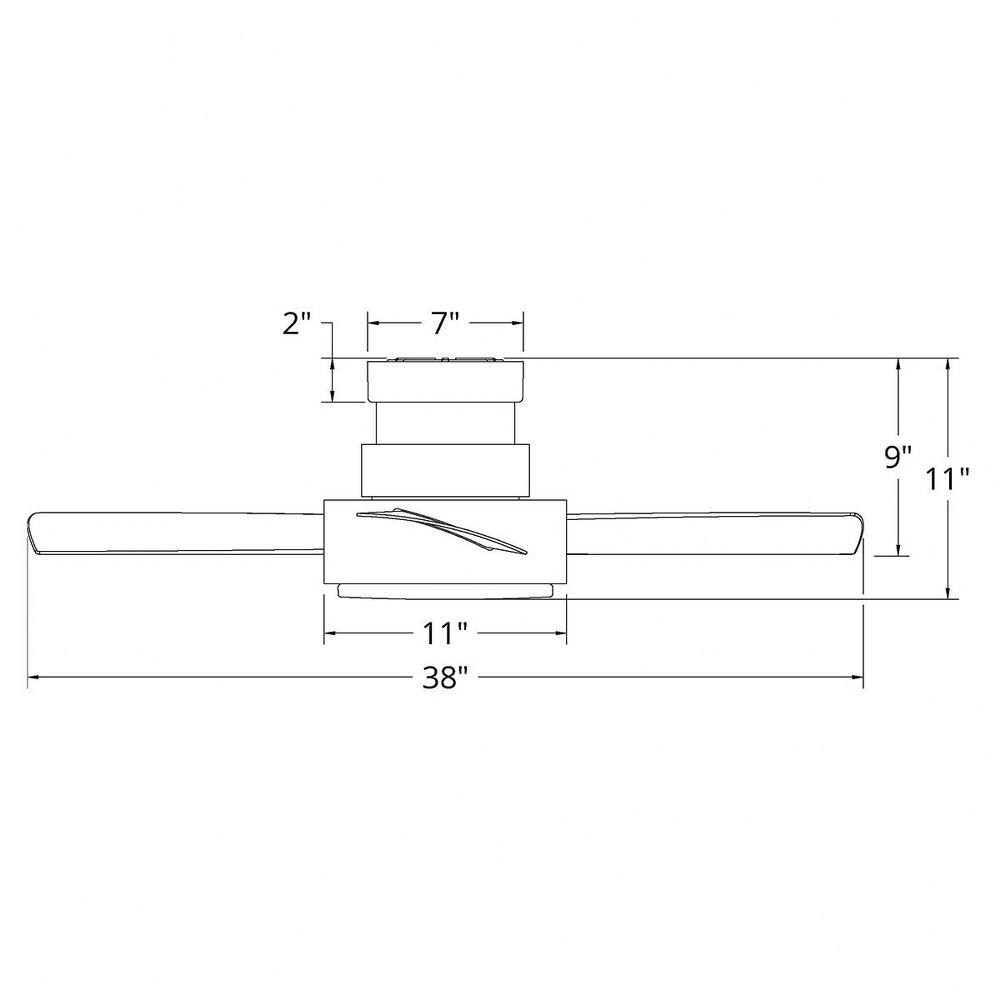 Matte White Flush Mount Ceiling Fan E136673