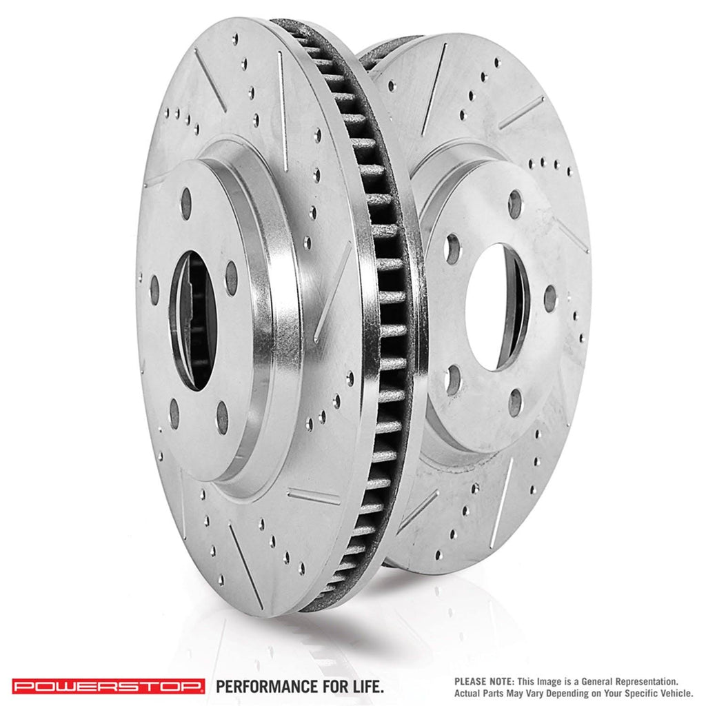 Drilled & Slotted Rotors - Pair Rear I350501