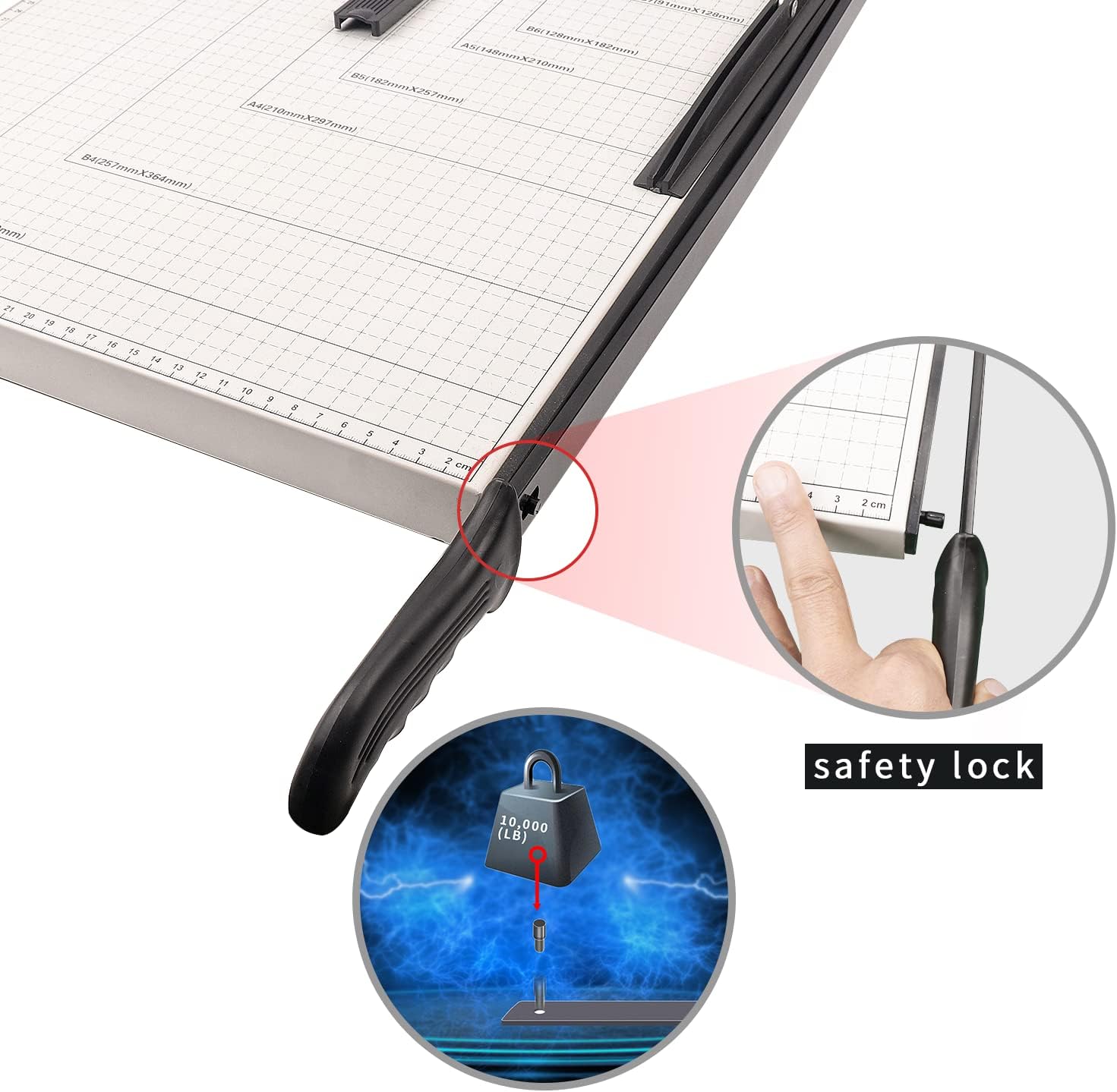 Guillotine Paper Trimmer 15” Cutting Length with Safety Blade Lock F134