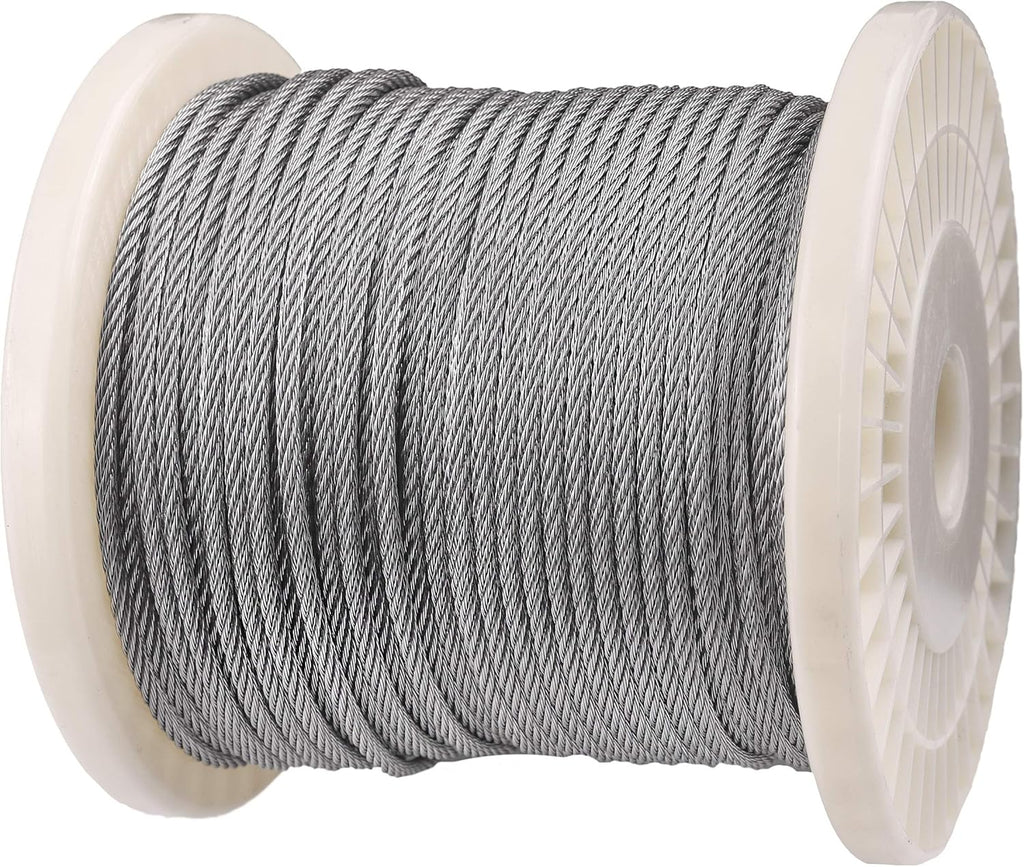 300 Feet 1/8 316 Stainless Steel Wire Rope Aircraft Cable 7x7 U731