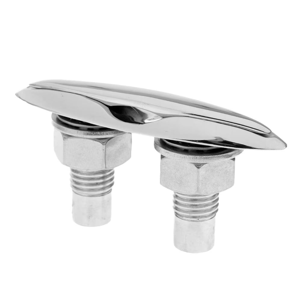 5'' Retractable Boat Marine Stainless Steel Pull up Cleat Flush Mount Lift Hardware Polished U556919