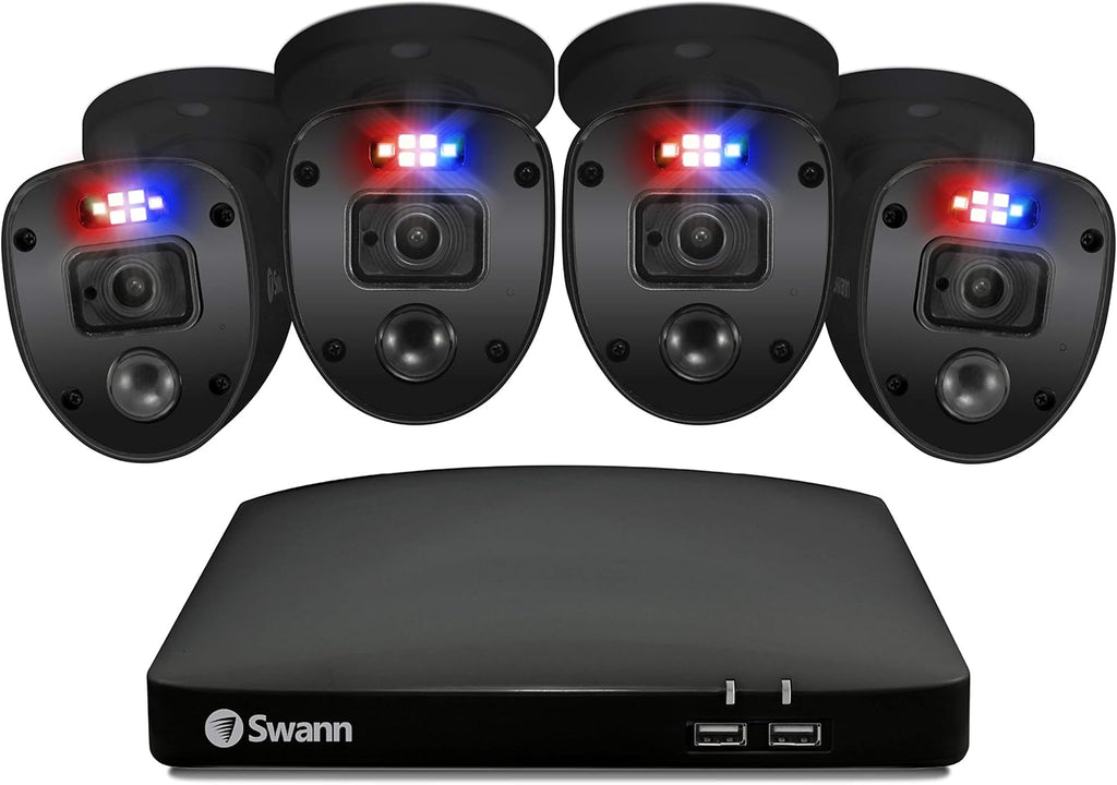 4 Channel 1080p HD DVR Wired Bullet Security Camera System with 1TB HDD A9302